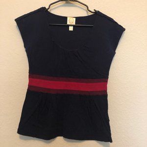 RicRac Blue and Magenta Striped Shirt